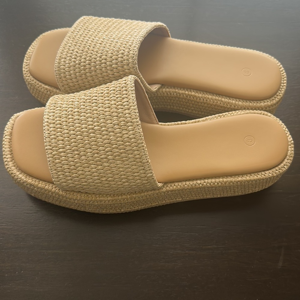 Platform Rattan Sandals - Picture 3 of 5